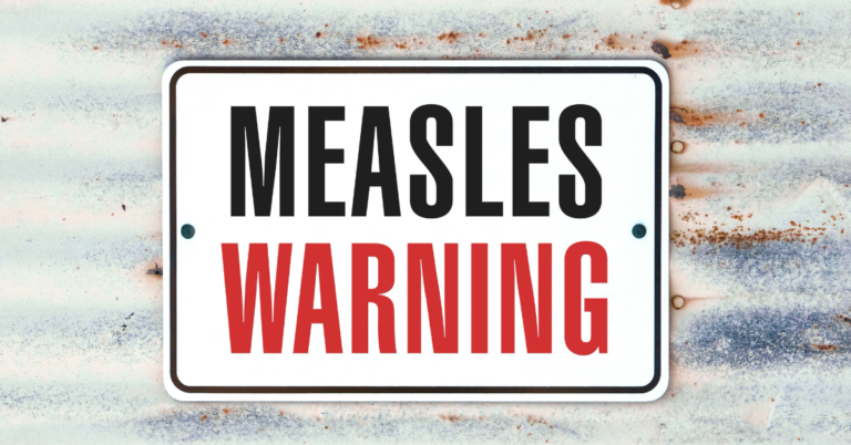 Image showing Measles warning